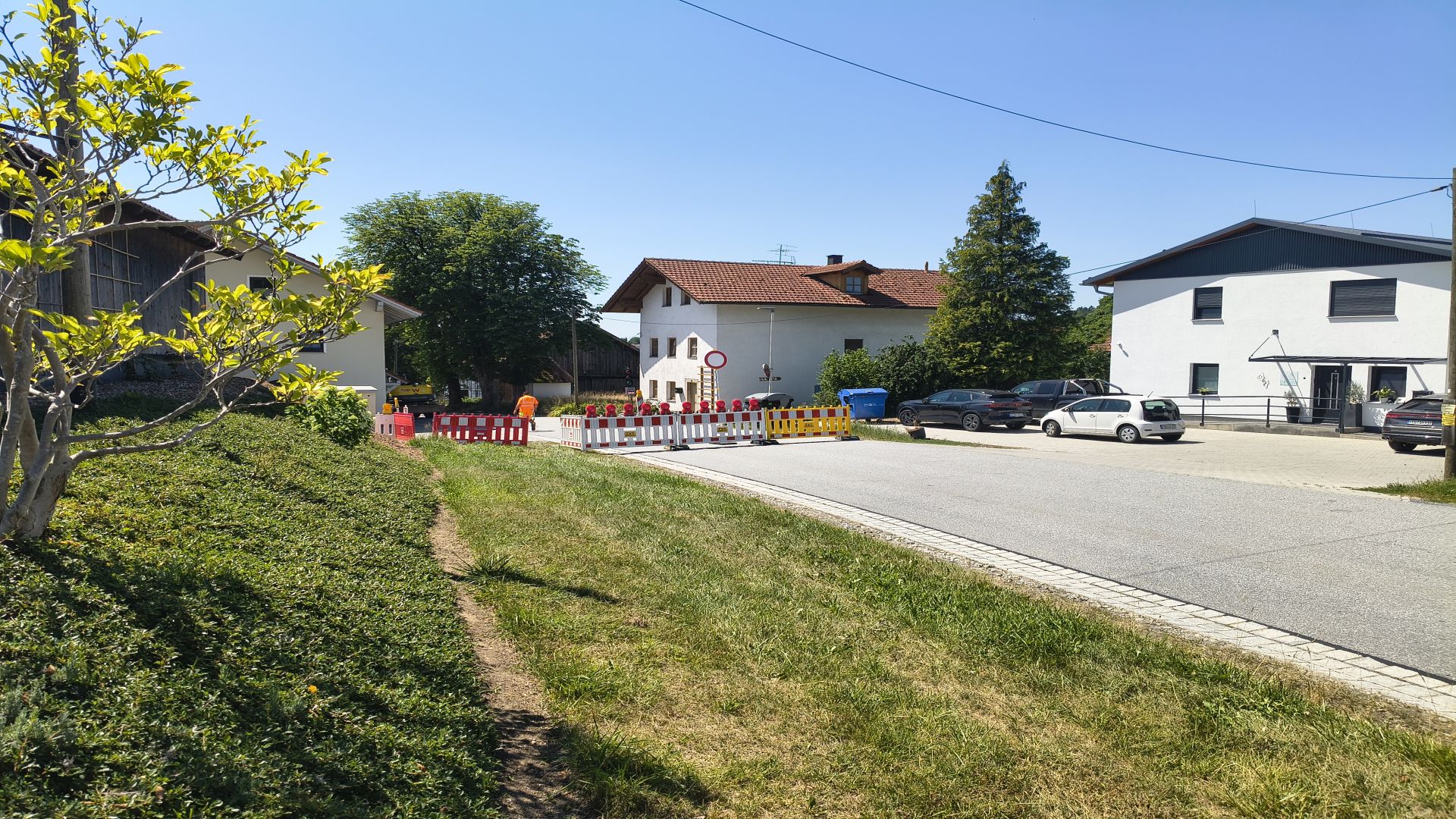 Straßensperre Schlinding